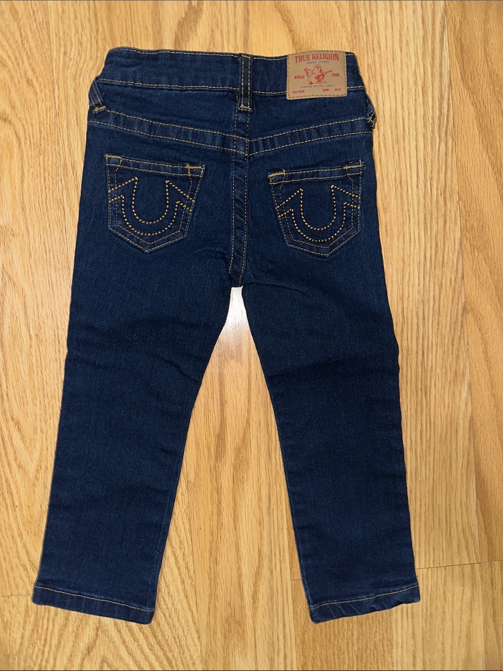 Toddler True Religion Kids Dark Indigo ‘Geno’ Relaxed Slim Denim Jeans - Size 3T